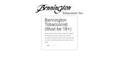 Desktop Screenshot of benningtons.com